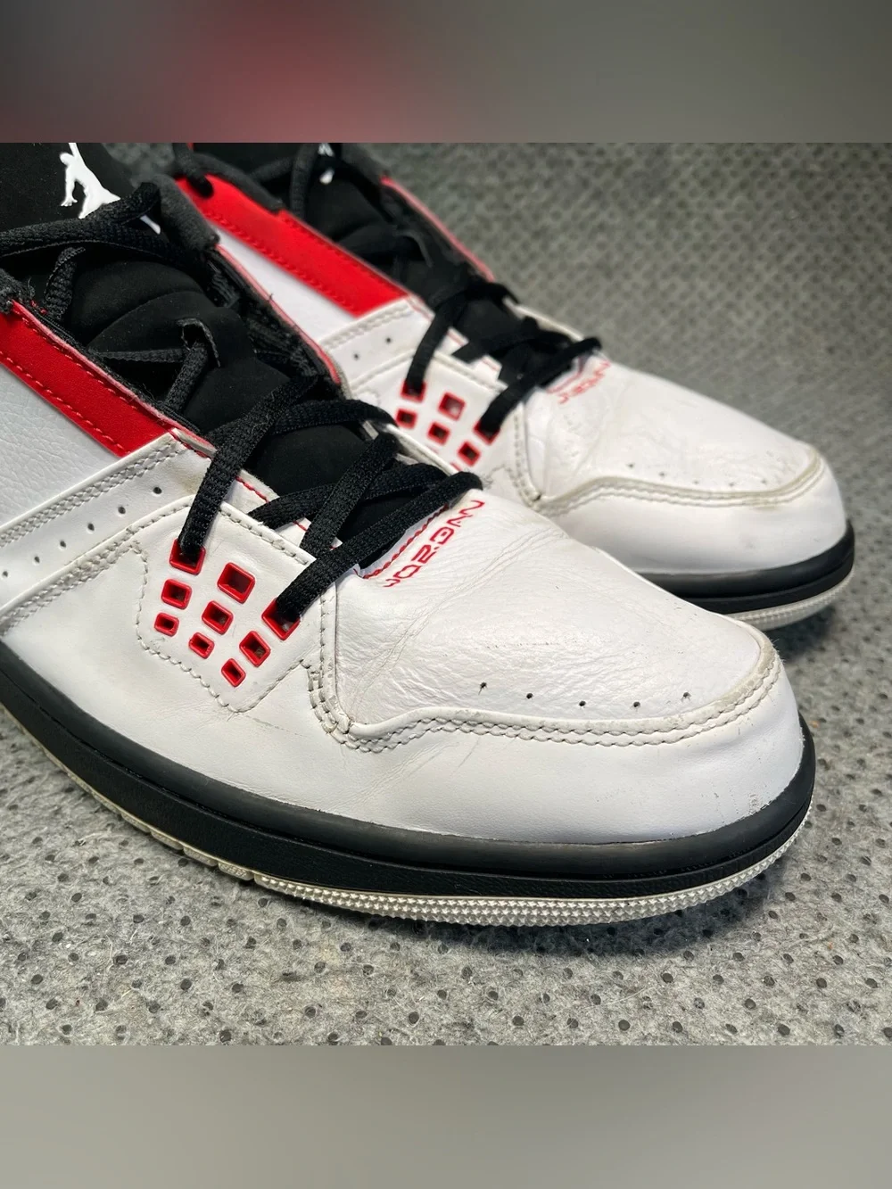 Jordan 1 Flight Low White Leather Shoes Size 12 Men’s